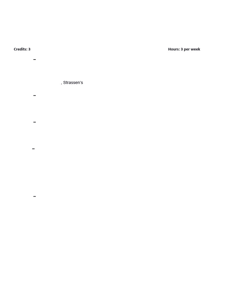 Design and Analysis of Algorithms Course | PDF