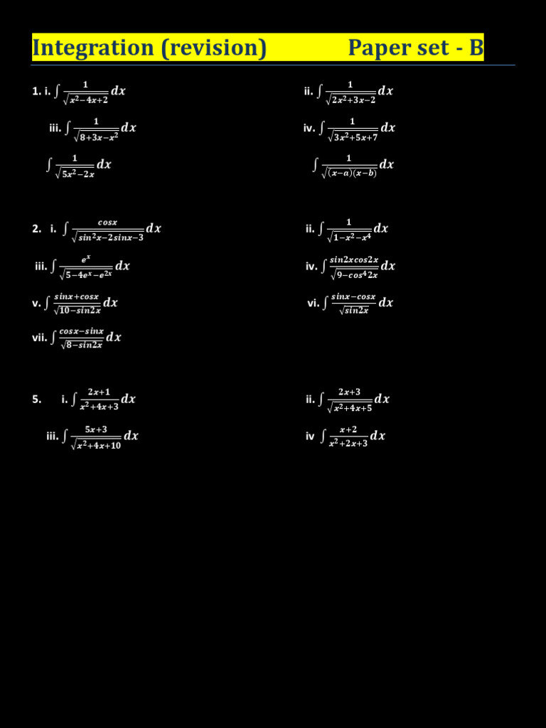 Integration Set b Rev | PDF