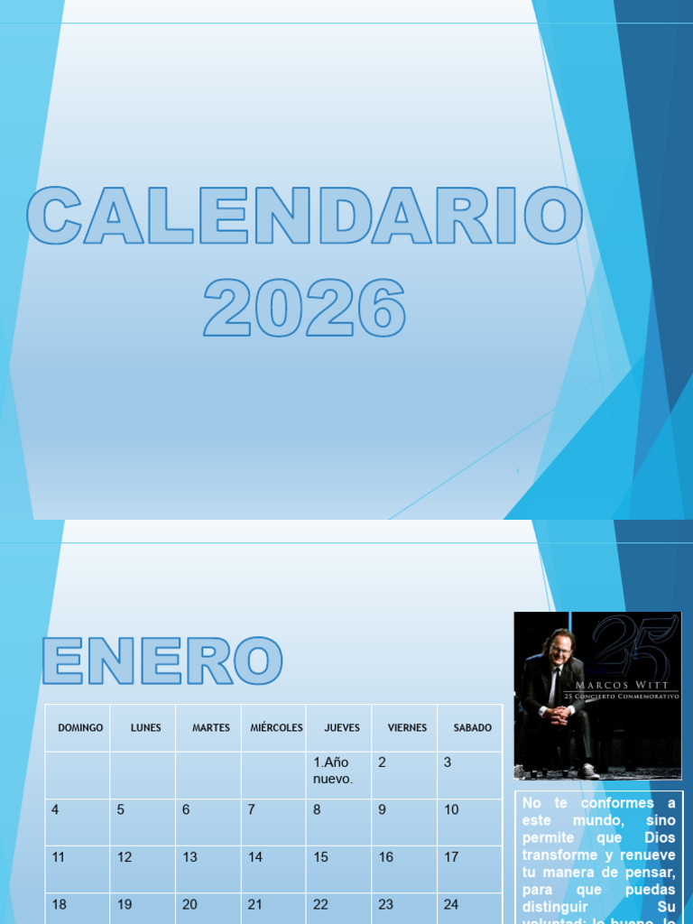 Calendario 2026 con Reflexiones Cristianas | PDF | Salmos | Contenido ...