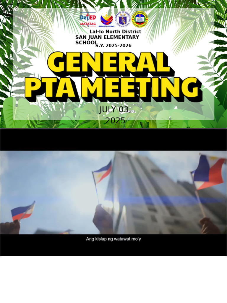 San Juan Elementary School Agenda 2025 | PDF