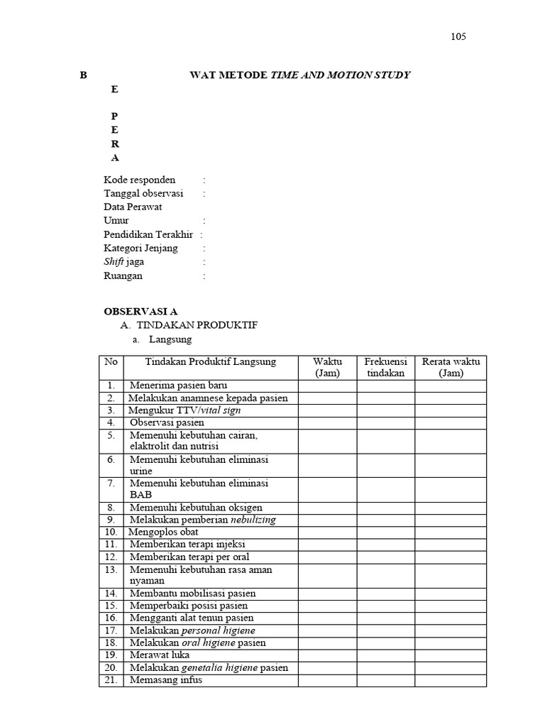Lembar Panduan Observasi | PDF