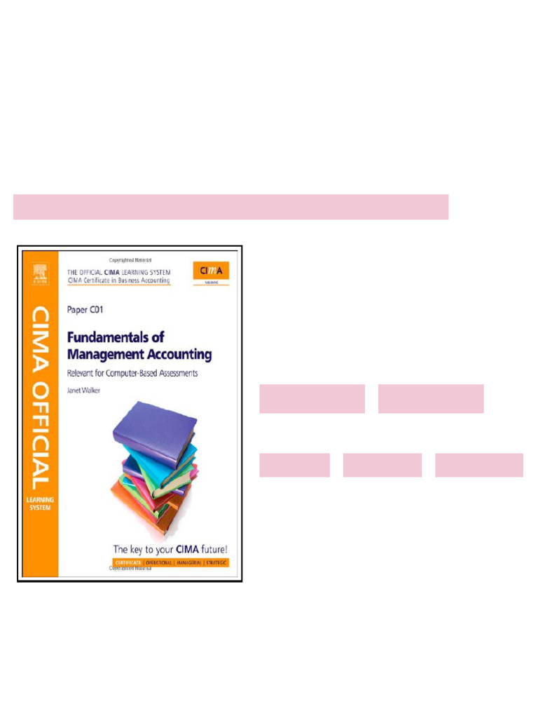 CIMA Official Learning System Fundamentals of Management Accounting ...