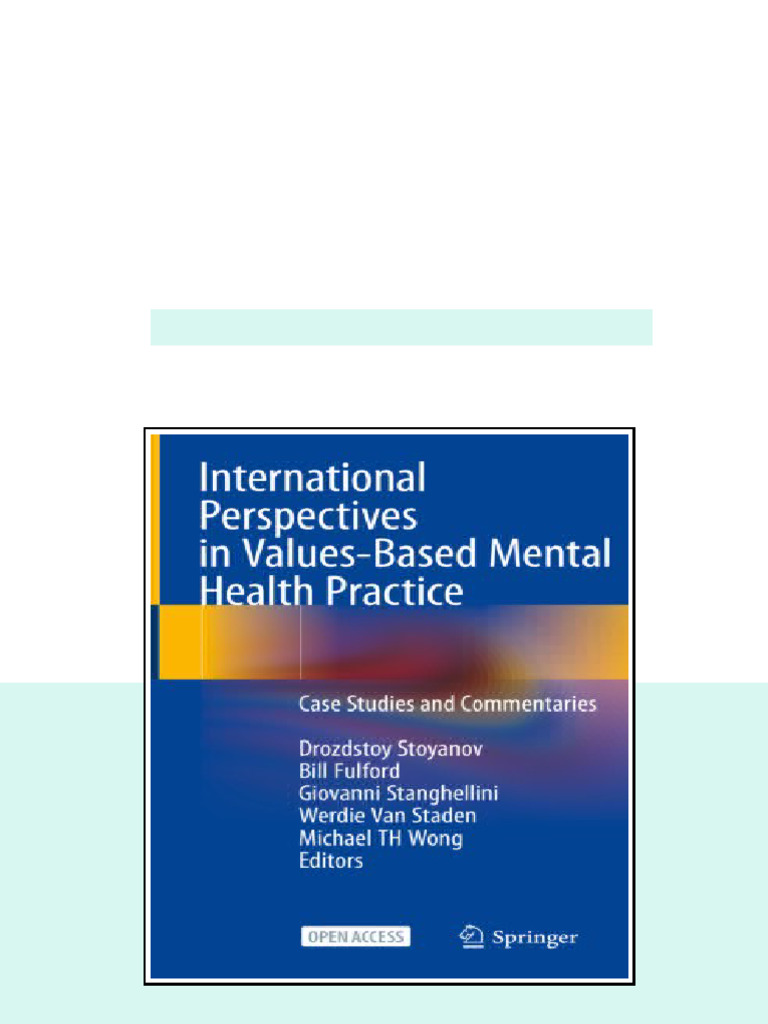 International Perspectives In Valuesbased Mental Health Practice Case ...