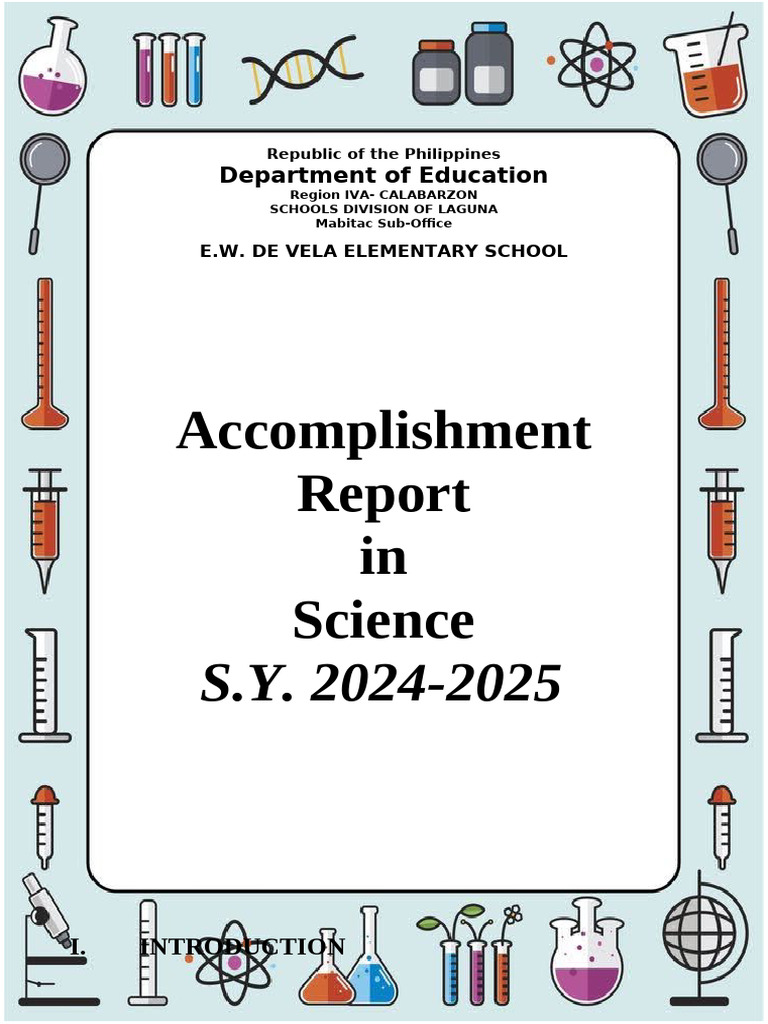 E.W. De Vela Elementary Science Report 2024 | PDF