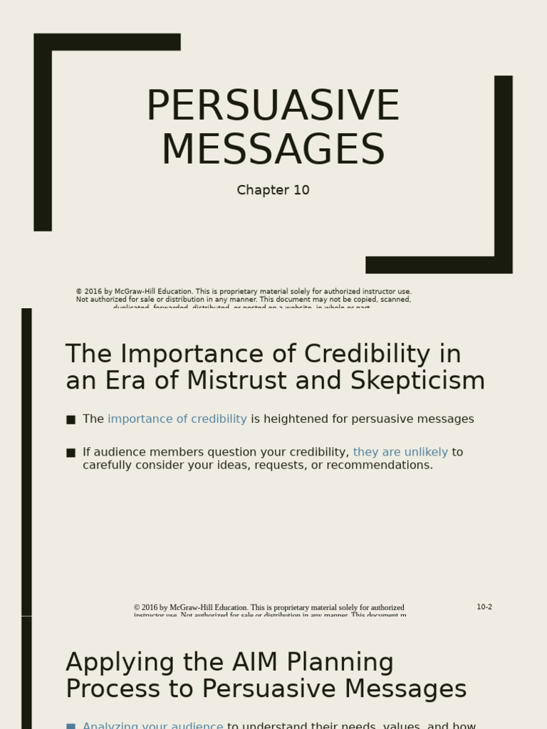 Crafting Effective Persuasive Messages | PDF | Credibility | Persuasion