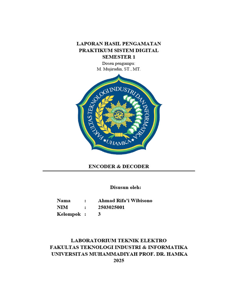 Praktikum Encoder dan Decoder Digital | PDF