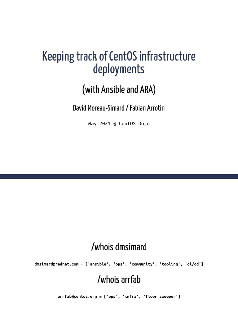 2021 Dojo Ara Ansible Centos Infra | PDF | Computing | System Software