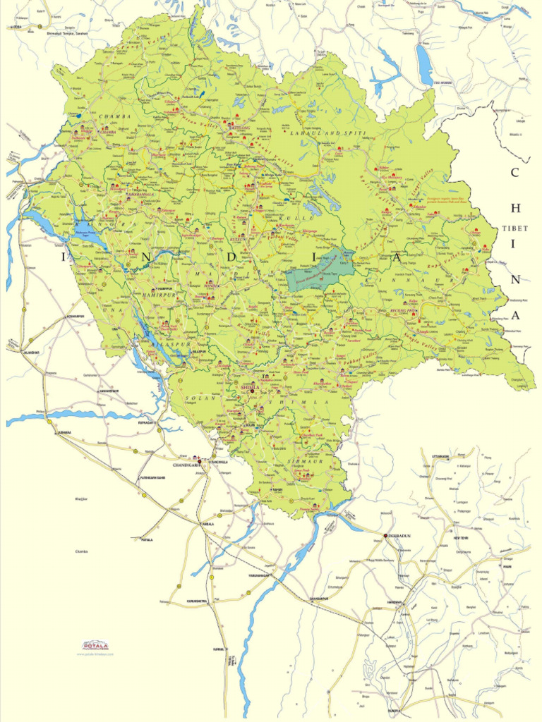 Map of Himachal Pradesh | PDF