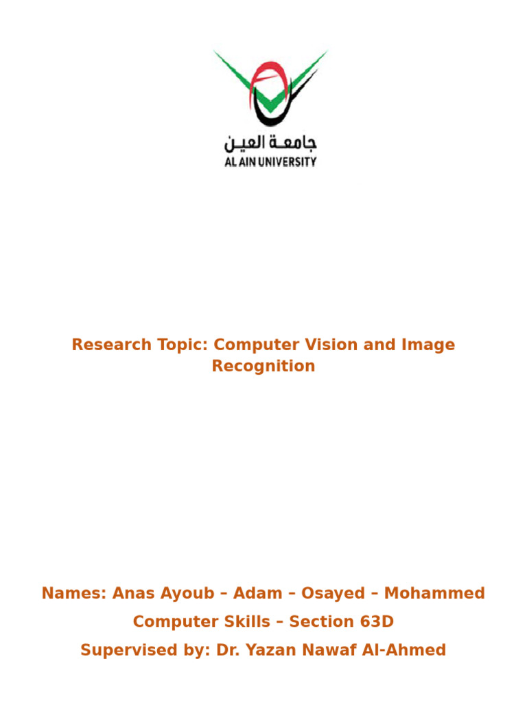 Computer Vision and Image Recognition Overview | PDF | Computer Vision ...