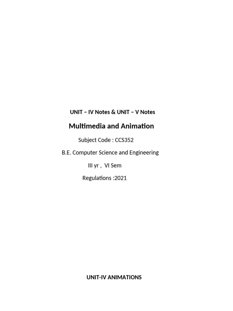 Animation Principles for Multimedia | PDF | Computer Animation | Animation