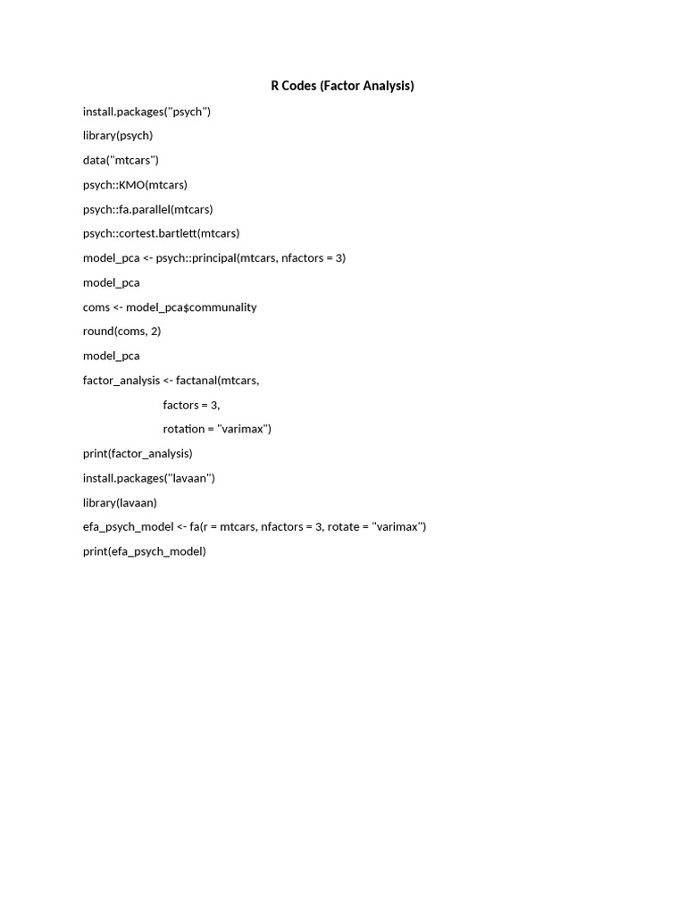Factor Analysis | PDF