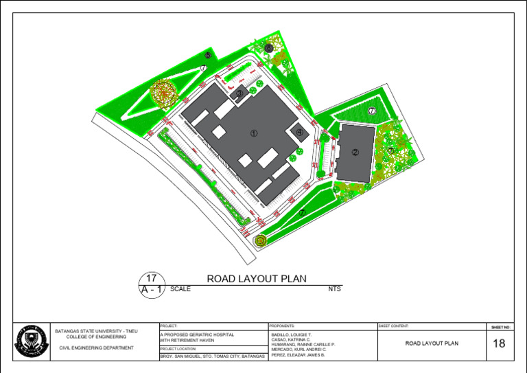 Road Layout Plan for Geriatric Hospital | PDF
