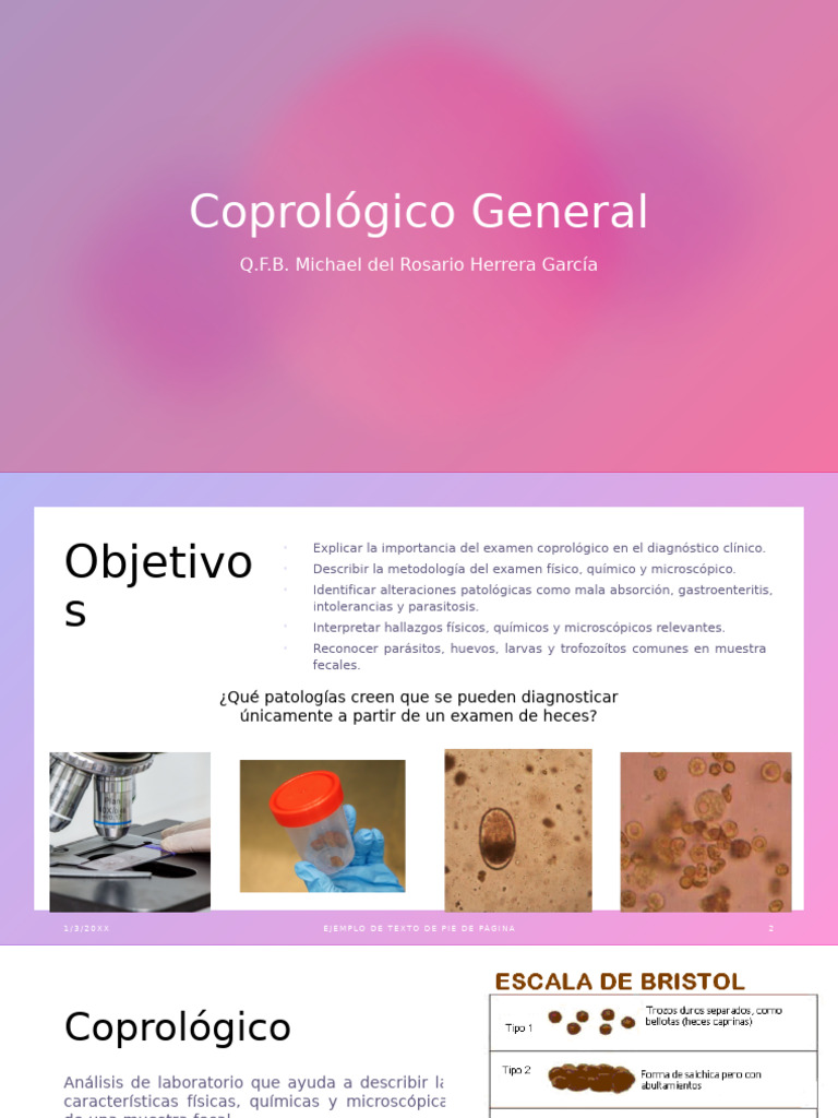 Examen Coprológico: Diagnóstico y Metodología | PDF | Heces | Laboratorios