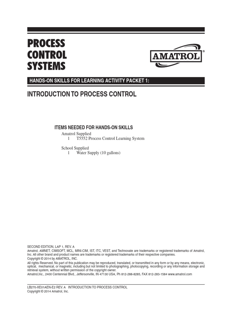 Introduction to Process Control Skills | PDF | Valve | Pump