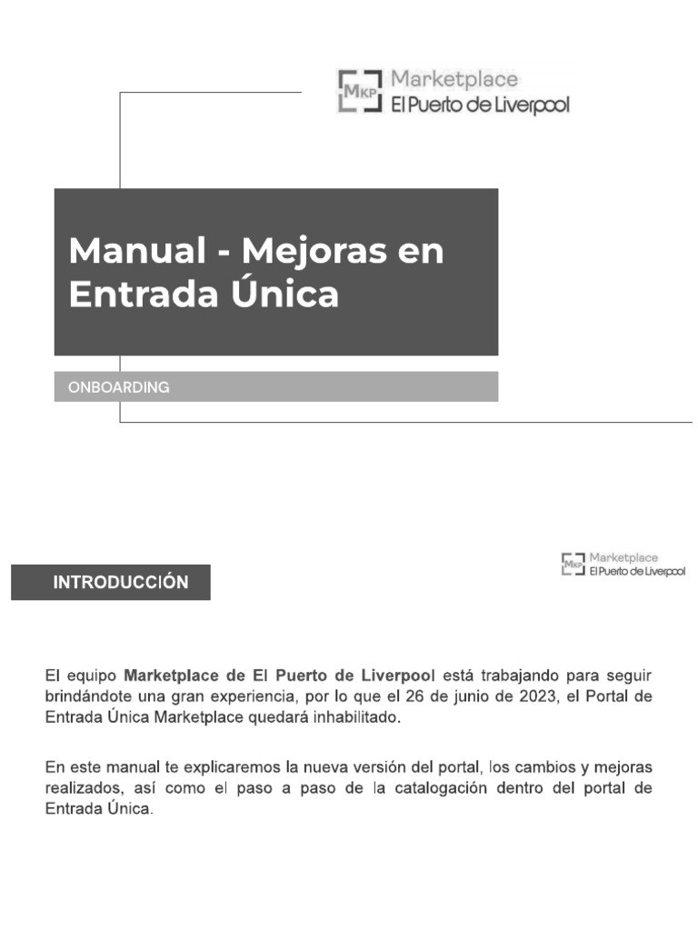 Manual Entrada | PDF