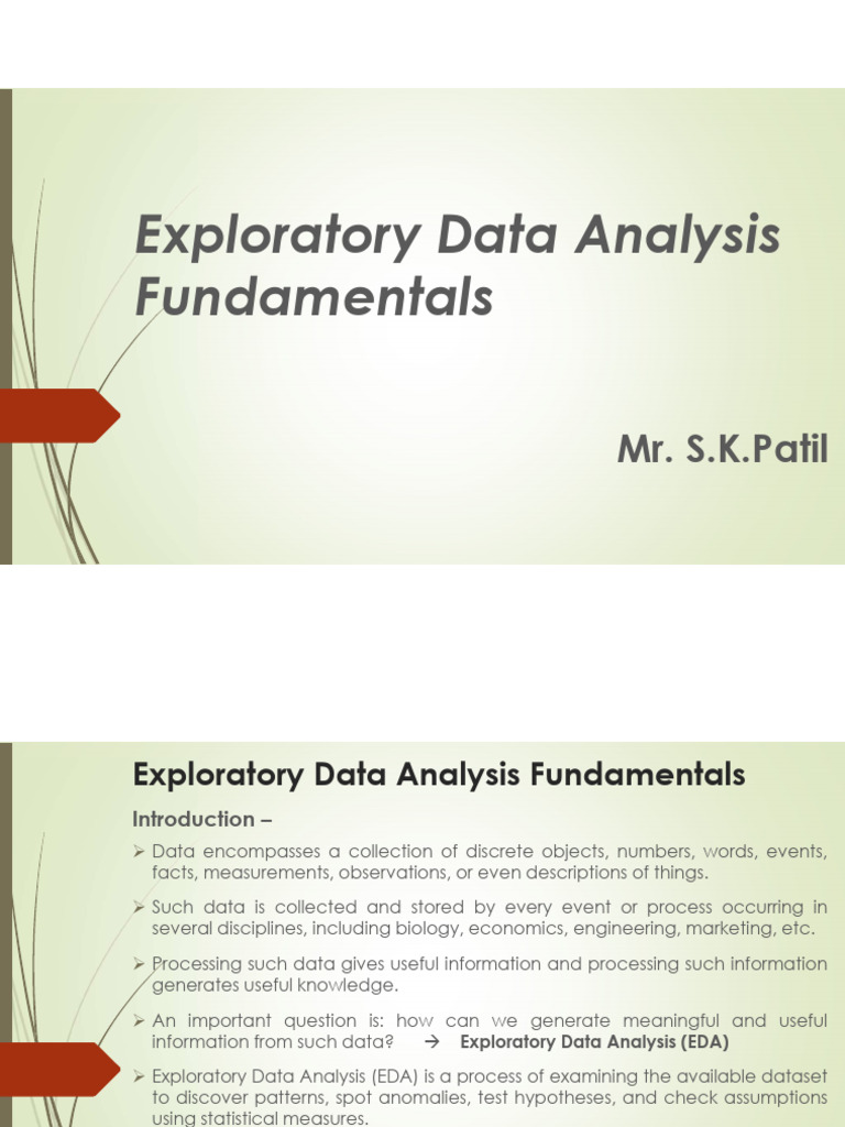 Exploratory Data Analysis Essentials | PDF | Data Analysis ...