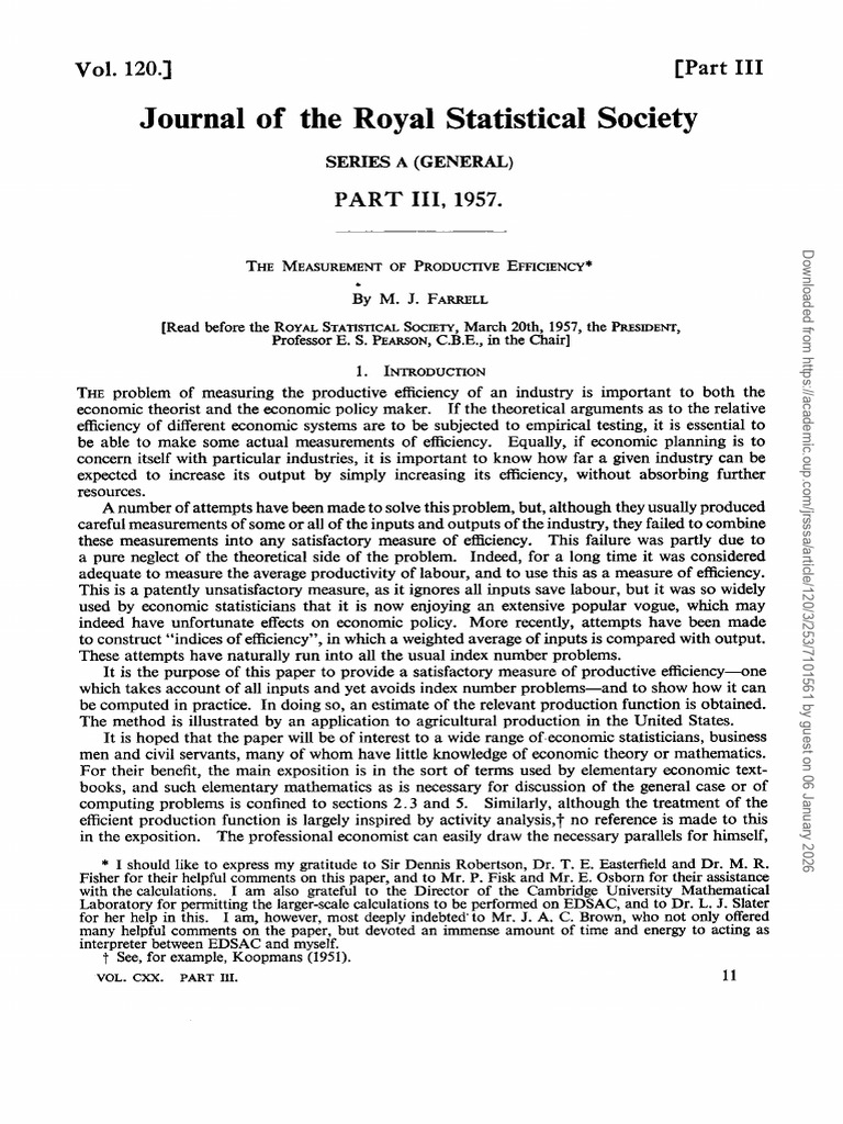 Measuring Productive Efficiency in Economics | PDF | Production ...