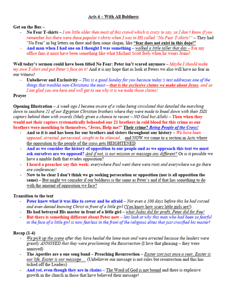 Boldness in Faith: Peter's Transformation | PDF | Jesus | Saint Peter