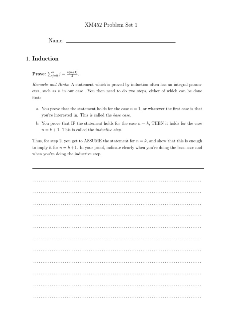 Induction and GCD Problem Set | PDF | Prime Number | Number Theory