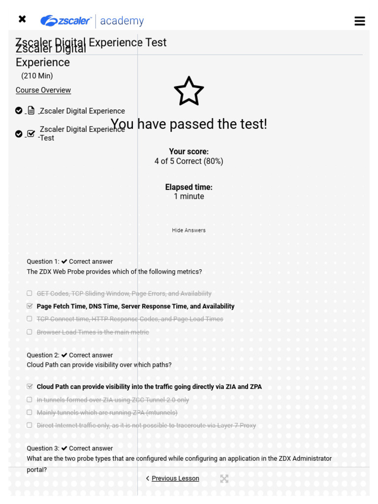 Zscaler Digital Experience Test Results | PDF | World Wide Web ...