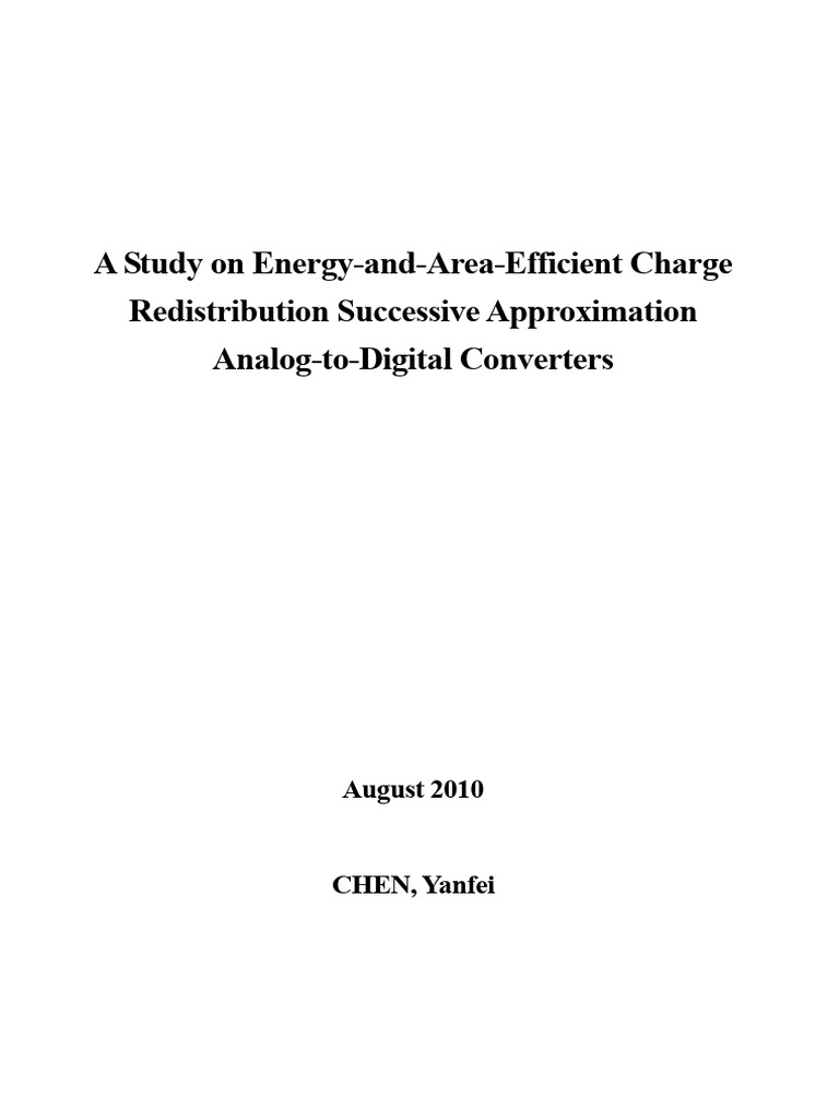 Energy-Efficient ADC Design Study | PDF | Analog To Digital Converter ...