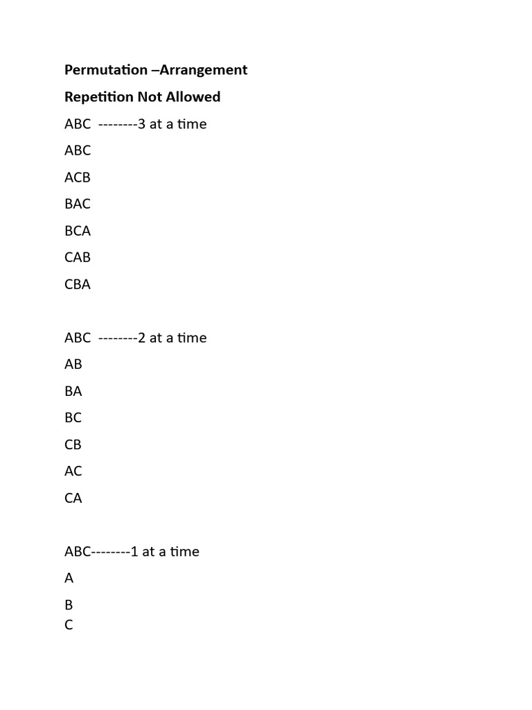 Permutations and Arrangements Guide | PDF