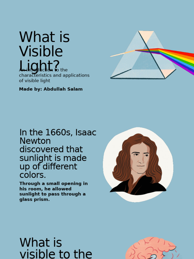 What Is Visible Light Science Presentation in Light Blue Black Hand ...