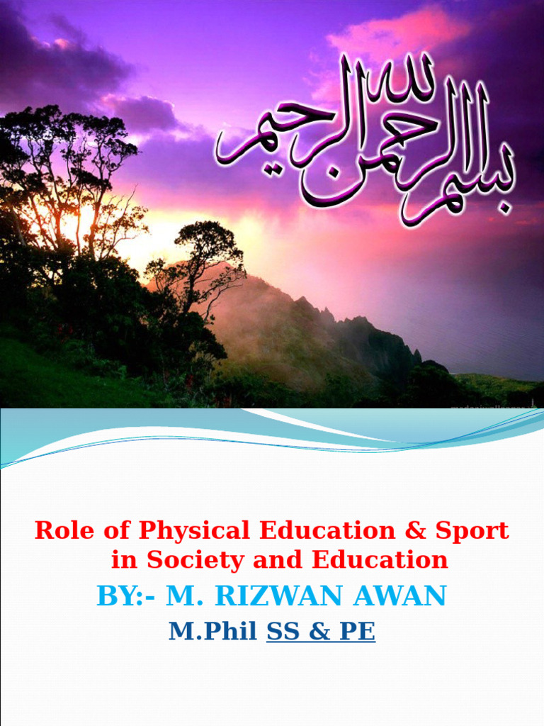 Role of Physical Education and Sport in Society and Education 14122025 ...
