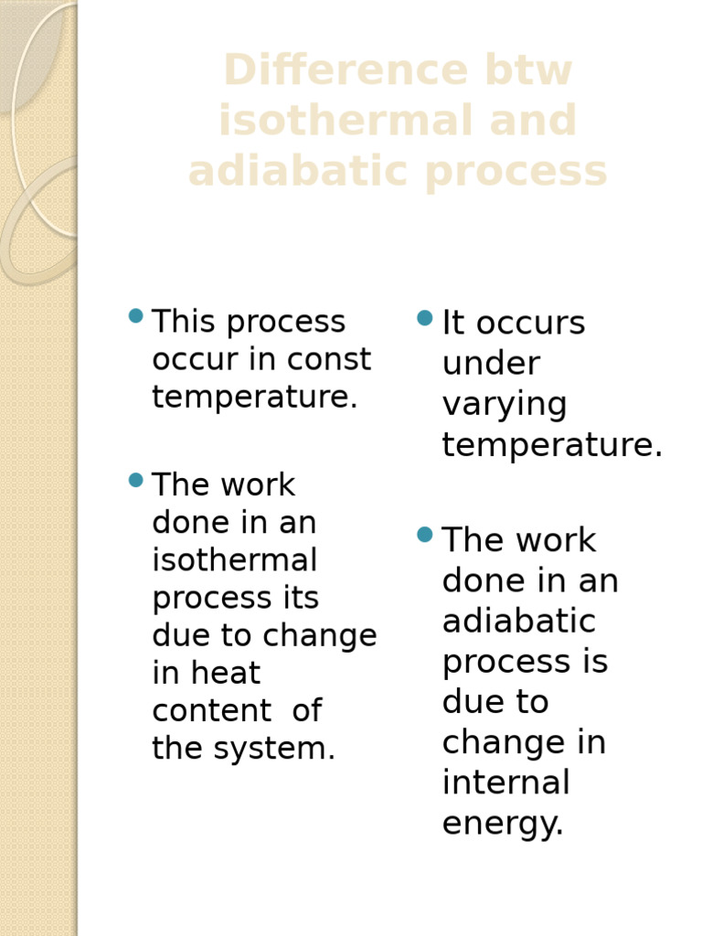 Difference BTW Isothermal and Adiabatic Process | PDF