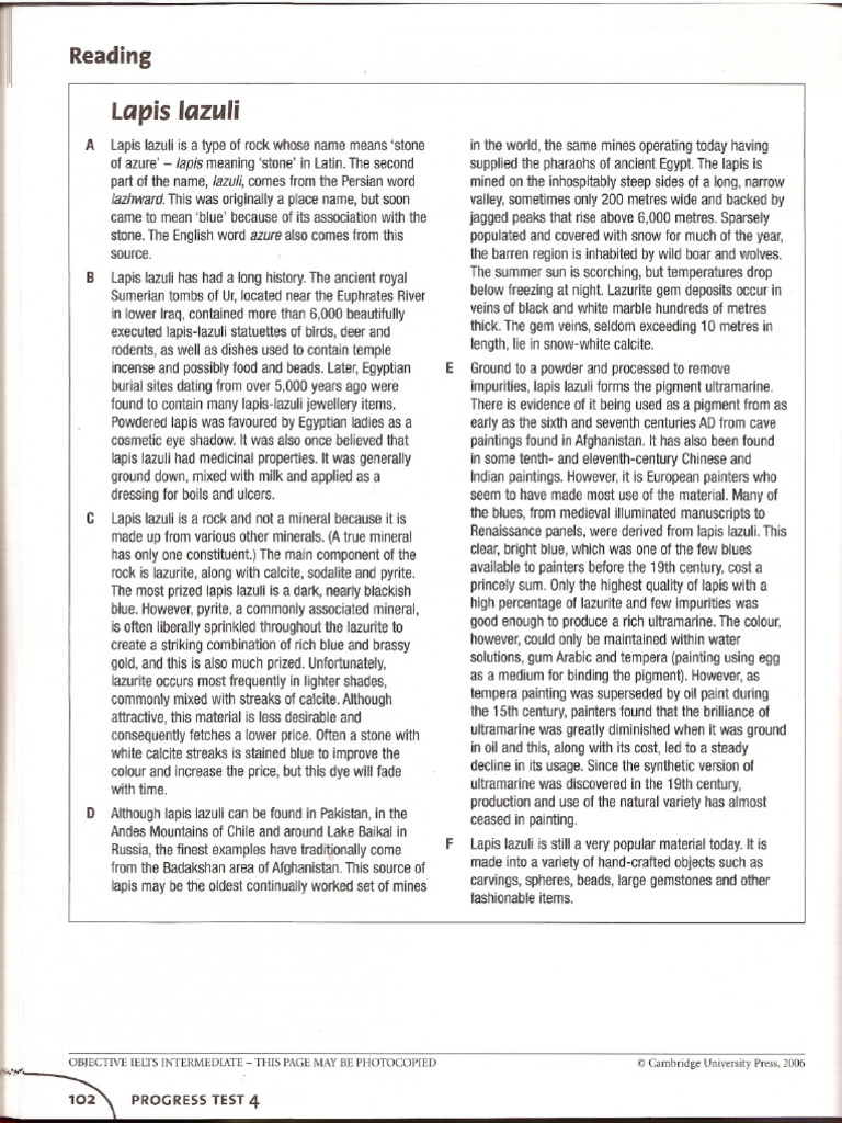 Progress Test 4 | PDF