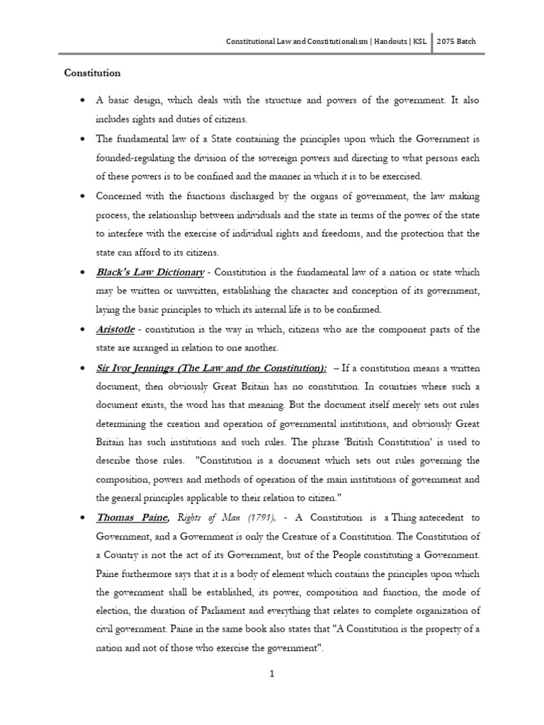 Understanding Constitutional Law Basics | PDF | Constitution | Rule Of Law