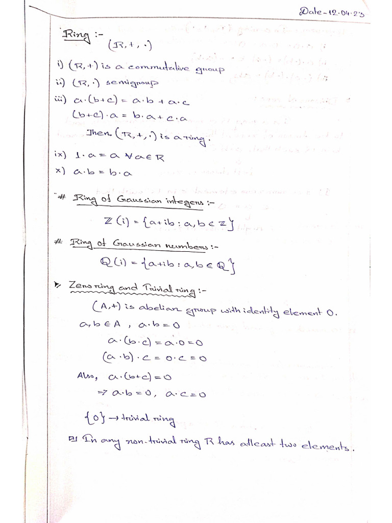 Ring Theory ? | PDF