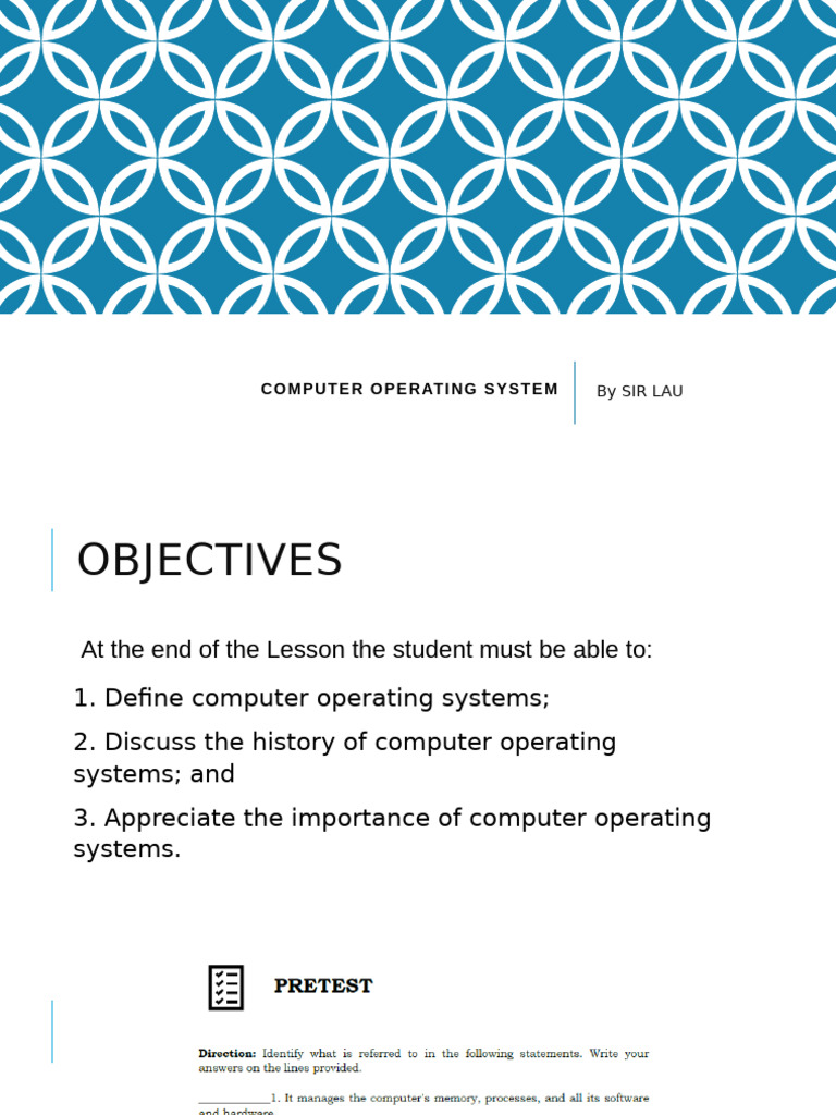 LESSON 2 - Computer Operating System | PDF