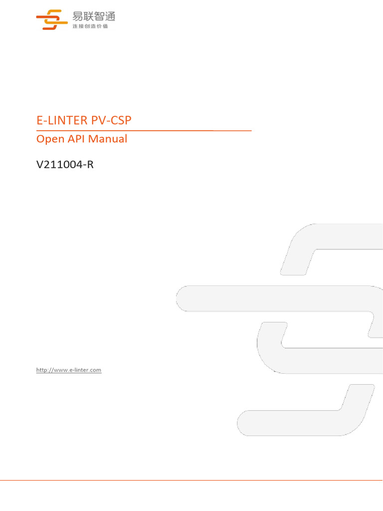 E-LINTER PV-CSP Open API Manual | PDF | Parameter (Computer Programming ...