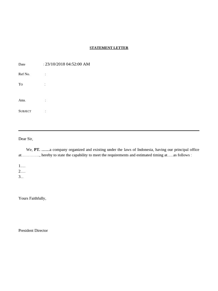 Statement Delivery Time | PDF