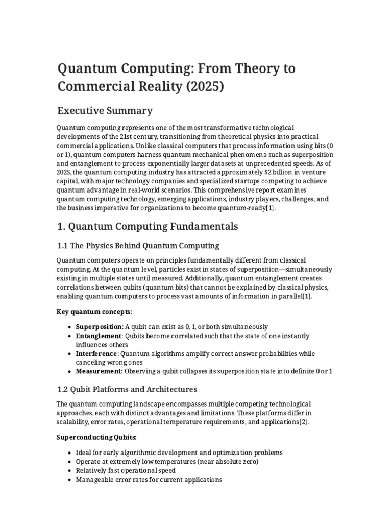 Quantum Computing Applications and Future | PDF | Quantum Computing ...