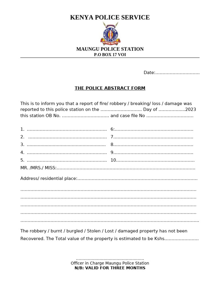 New Police Abstract | PDF