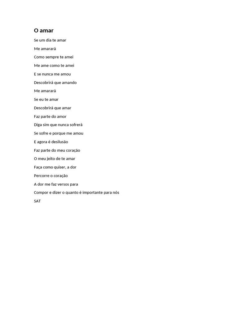 Reflexões sobre o Amor e a Dor | PDF