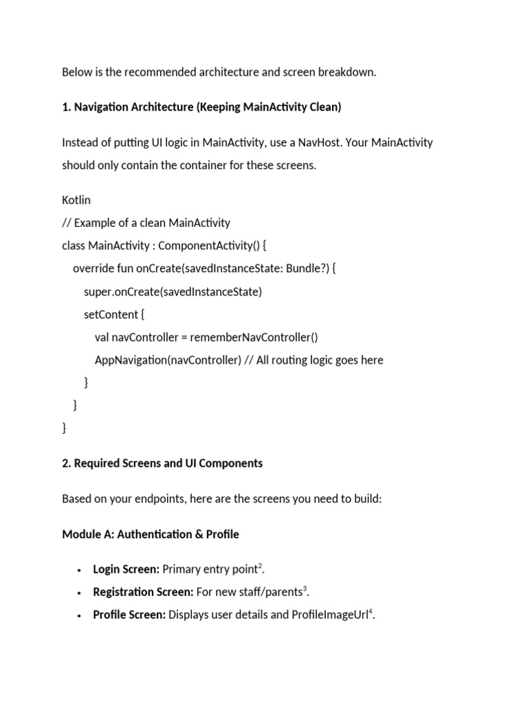 Android App Navigation Architecture Guide | PDF | Computing