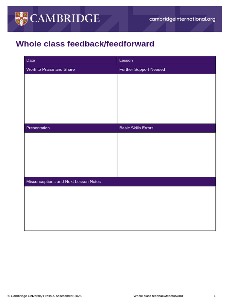 14 ALAP Whole Class Feedback Feedforward Session+4 2 | PDF