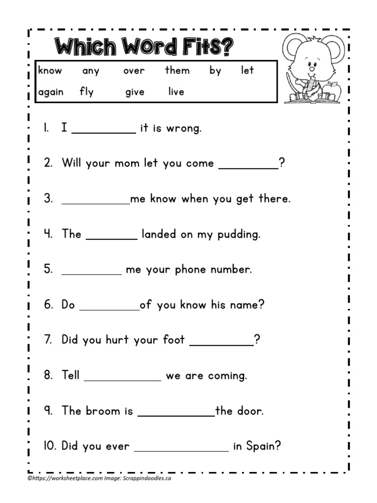 Close Worksheet 5 | PDF