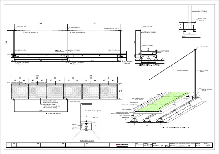 Maintenance Catwalk Roof Plan Details | PDF