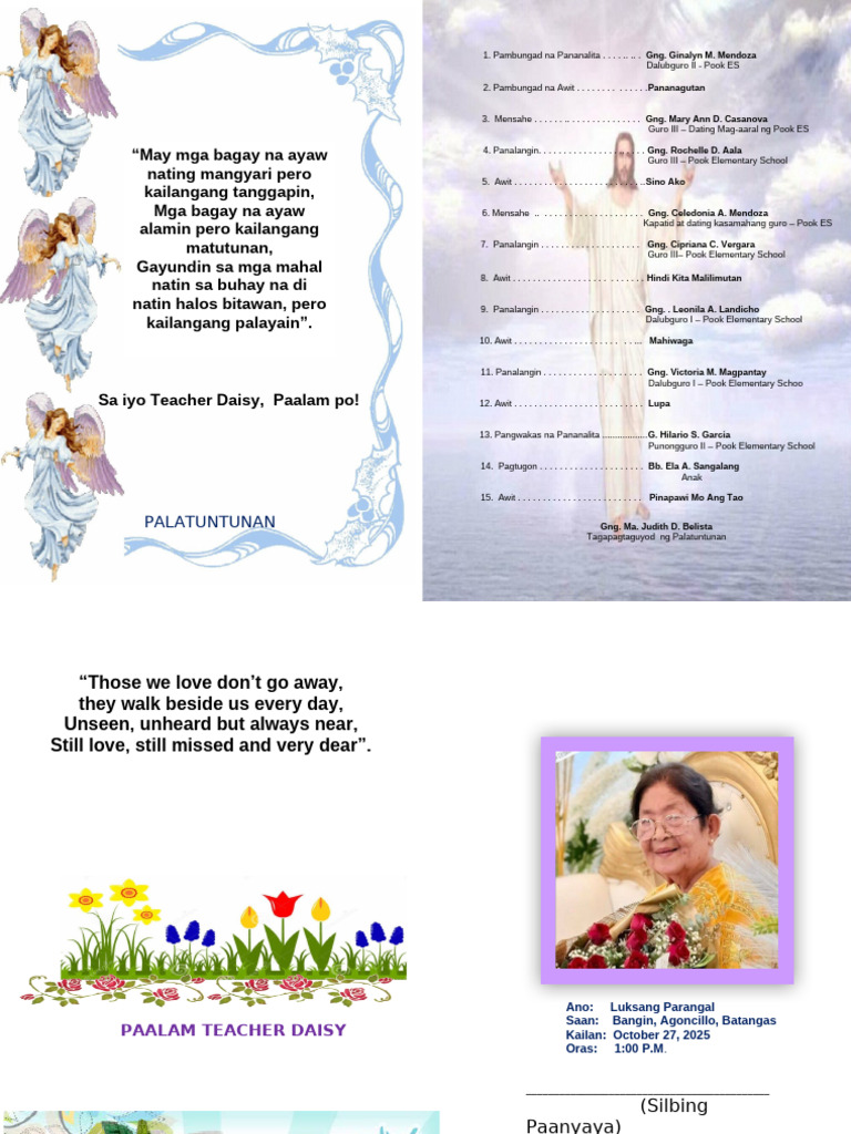 Program For Necrological | PDF