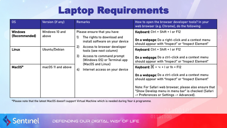 Essential Laptop Requirements for Browsers | PDF