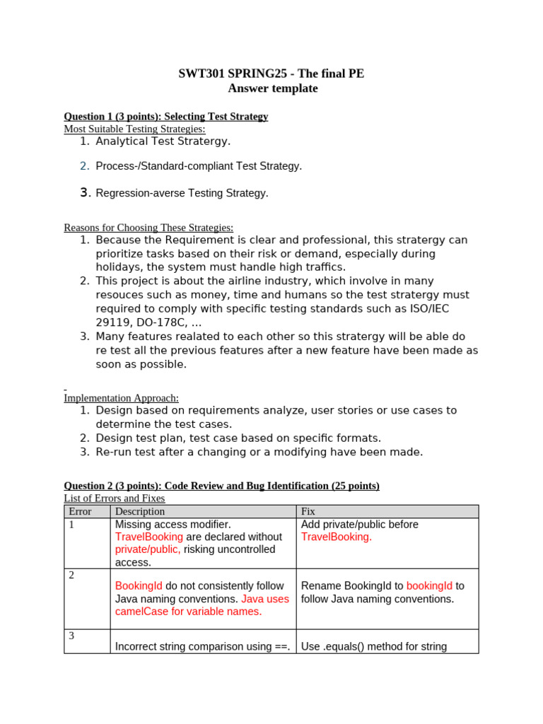 SWT301 PE Answer Template | PDF | Parameter (Computer Programming ...