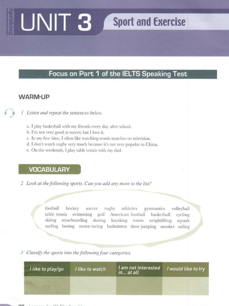Sample IE Speaking Unit 3 | PDF