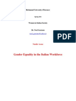 Published Work Women in The Italian Work Force