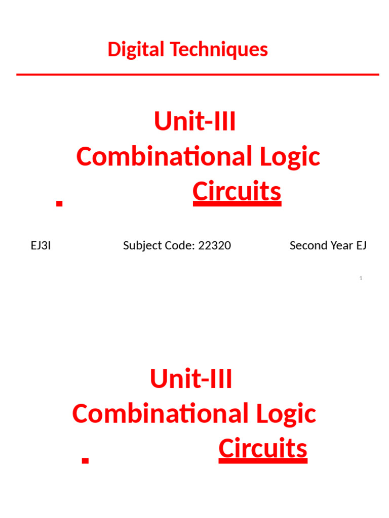 Combinational Logic Circuits Overview | PDF | Logic | Computer Engineering