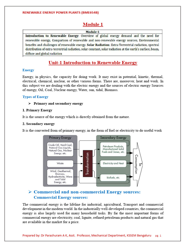 Overview of Renewable Energy Sources | PDF | Energy Development ...