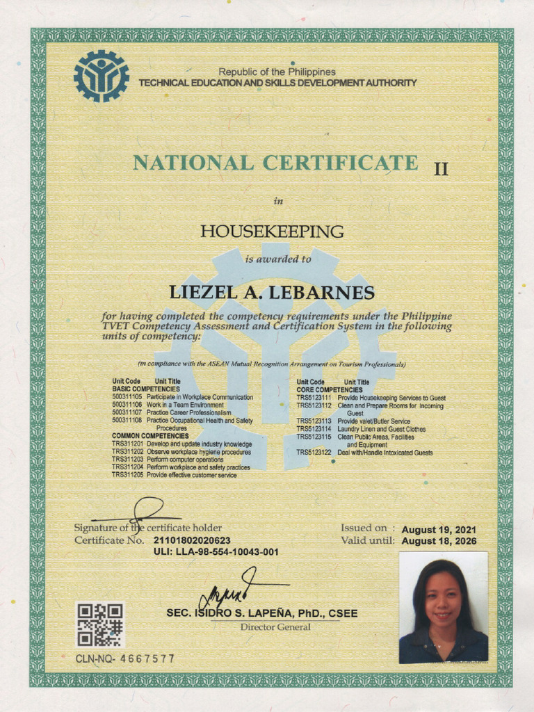 NCII Housekeeping | PDF